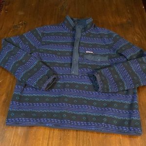 PATAGONIA REVERSIBLE VINTAGE NAVY FLEECE JACKET🔥